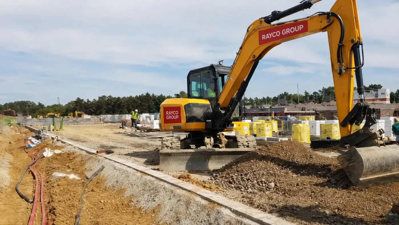 Rayco Civils excavator on Irish housing development site